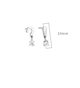 LDR24309 S925純銀簡約問號感嘆號耳環