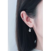LDR24310 S925純銀不對稱耳環