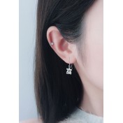 LDR24310 S925純銀不對稱耳環