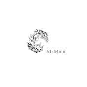 LDR24311 S925純銀古樹葉開口戒指