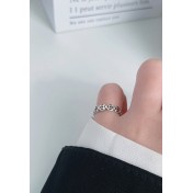 LDR24315 S925純銀復古銅錢開口戒指