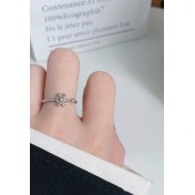 LDR24319 S925純銀鋯石雪花開口戒指