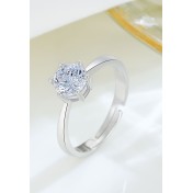 LDR24322 S925純銀復古斜紋開口戒指