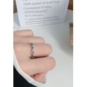 LDR24326 S925純銀復古圓圈開口戒指