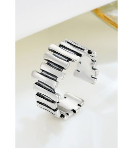 LDR24328 S925純銀復古不規則開口戒指