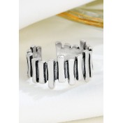 LDR24328 S925純銀復古不規則開口戒指