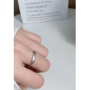 LDR24329 S925純銀復古光面扭花開口戒指