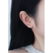 LDR24331 S925純銀簡約迷你小熊耳環