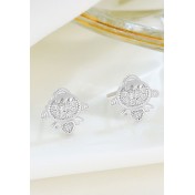 LDR24333 S925純銀時尚鋯石耳環