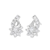 LDR24339 S925純銀鋯石星形耳環