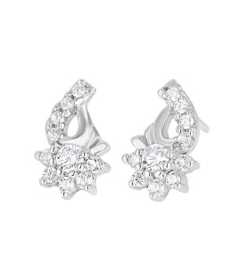 LDR24339 S925純銀鋯石星形耳環