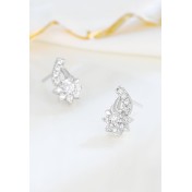 LDR24339 S925純銀鋯石星形耳環