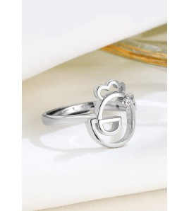 LDR24342 S925純銀可愛小雞開口戒指