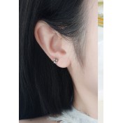 LDR24344 S925純銀簡約耳環