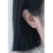 LDR24345 S925純銀粉色雨傘耳環