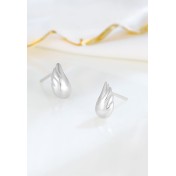 LDR24346 S925純銀簡約個性翅膀耳環