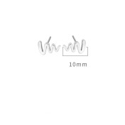 LDR24349 S925純銀簡約波浪紋耳環