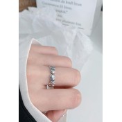 LDR24355 S925純銀復古花朵開口戒指