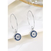 LDR24360 S925純銀惡魔之眼耳環