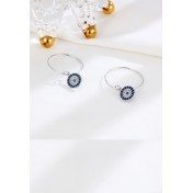 LDR24360 S925純銀惡魔之眼耳環