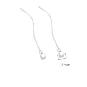 LDR24362 S925純銀方塊波浪耳線耳環