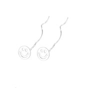 LDR24365 S925純銀圓珠波浪耳線耳環