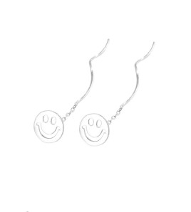 LDR24365 S925純銀圓珠波浪耳線耳環