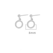 LDR24366 S925純銀鋯石圓圈耳環