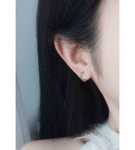 LDR24367 S925純銀花朵耳環