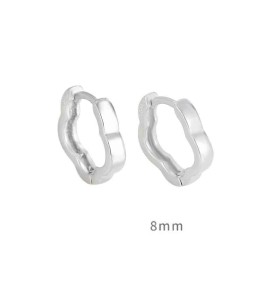 LDR24367 S925純銀花朵耳環