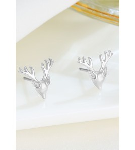 LDR24370 S925純銀小鹿耳環