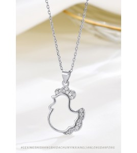 LDR24371 S925純銀韓版小雞項鍊款項鏈