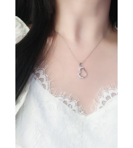 LDR24371 S925純銀韓版小雞項鍊款項鏈