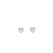 LDR24373 S925純銀愛心蝴蝶結耳環