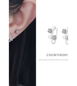 LDR24375 S925純銀梅花耳環