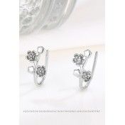 LDR24375 S925純銀梅花耳環