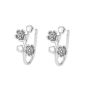 LDR24375 S925純銀梅花耳環