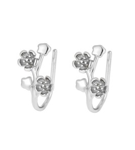 LDR24375 S925純銀梅花耳環