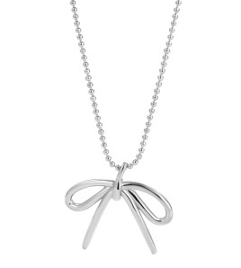 LDR24376 S925純銀蝴蝶結項鏈
