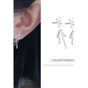 LDR24377 S925純銀蝴蝶結耳環