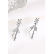 LDR24377 S925純銀蝴蝶結耳環