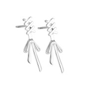 LDR24377 S925純銀蝴蝶結耳環