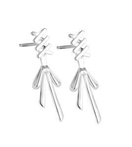 LDR24377 S925純銀蝴蝶結耳環