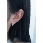 LDR24377 S925純銀蝴蝶結耳環