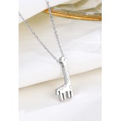 LDR24380 S925純銀可愛長頸鹿項鏈