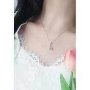 LDR24380 S925純銀可愛長頸鹿項鏈