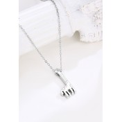 LDR24380 S925純銀可愛長頸鹿項鏈