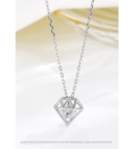 LDR24382 S925純銀超人鋯石項鏈