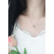 LDR24382 S925純銀超人鋯石項鏈