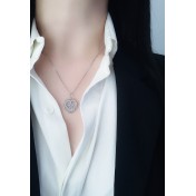 LDR24383 S925純銀愛心十字架項鏈